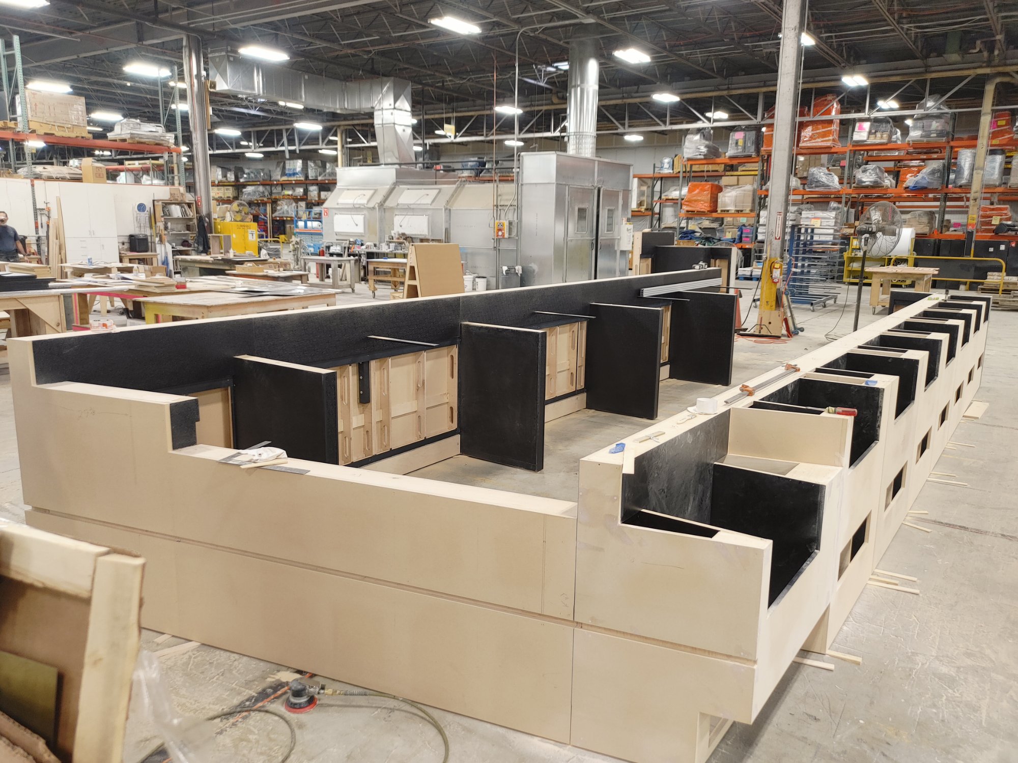 Commercial casework assembly line