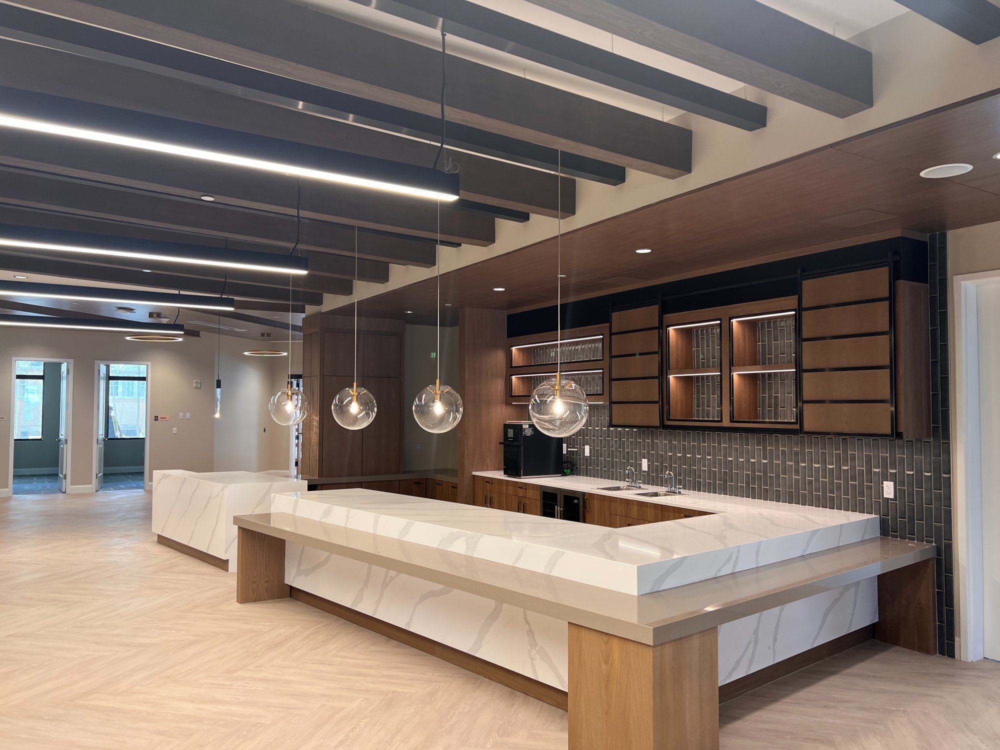 Commercial millwork installation